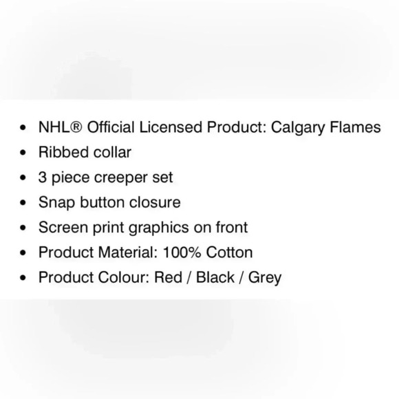 🆕Calgary Flames Infant  3 Piece Set - Picture 6 of 13